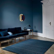 Contemporary rug / plaid / New Zealand wool...