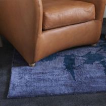 Contemporary rug / patterned / silk / rectangular