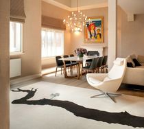 Contemporary rug / nature pattern / silk...