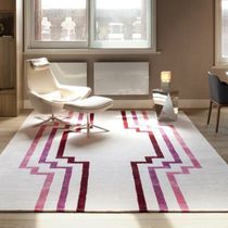 Contemporary rug / geometric pattern / silk...