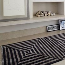 Contemporary rug / geometric pattern / silk...