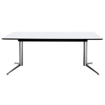 Contemporary desk / oak / melamine / linoleum