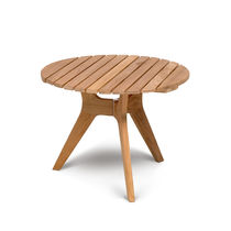 Contemporary table / teak / teak base /...