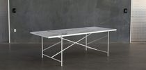 Contemporary dining table / brass / marble...