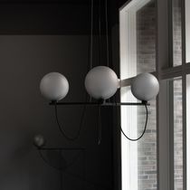 Contemporary chandelier / powder-coated...