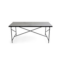 Contemporary dining table / marble / brass...