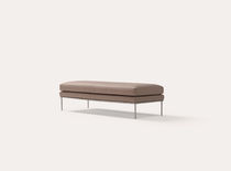 Contemporary upholstered bench / fabric