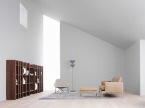 Contemporary sofa / beige / leather / 3-seater