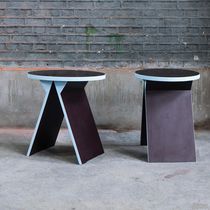 Contemporary stool / wooden / brown