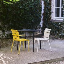 Contemporary garden chair / wooden / metal...
