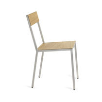 Contemporary chair / oak / aluminum base...