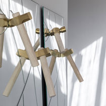 Contemporary coat hook / brass / ash / individual