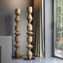 Floor-standing lamp / iroko / contemporary...