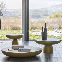 Contemporary coffee table / solid wood /...