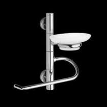 Towel ring / wall-mounted / chromed metal...