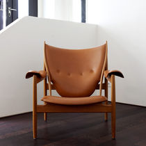 Scandinavian design armchair / leather /...