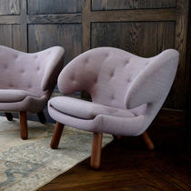 Scandinavian design armchair / fabric /...