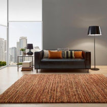 Contemporary rug / geometric pattern / striped...