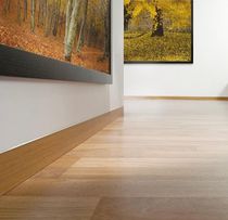 Wooden baseboard / aluminum / for electrical...