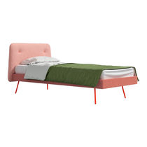 Single bed / contemporary / with upholstered...