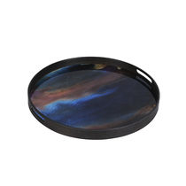 Wooden serving tray / glass / for domestic...