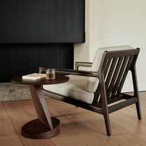Contemporary side table / teak / teak base...