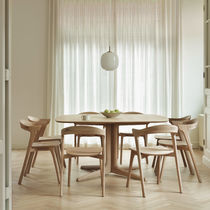 Contemporary dining table / oak / oak base...
