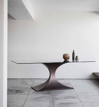Contemporary dining table / oak / walnut...