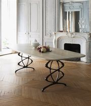Contemporary dining table / oak / walnut...