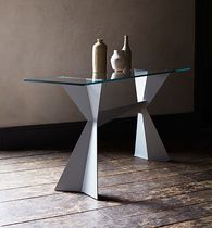Contemporary sideboard table / glass / metal...