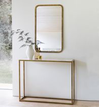 Contemporary sideboard table / oak / walnut...