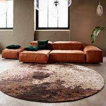 Contemporary rug / patterned / bamboo fiber...