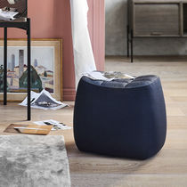 Contemporary pouf / fabric / square / gray