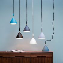 Pendant lamp / painted steel / contemporary...
