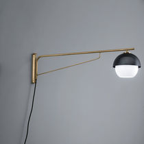 Contemporary wall light / brass / blown...