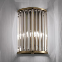 Contemporary wall light / bronze / crystal...