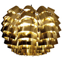 Pendant lamp / metal / contemporary / gold-colored