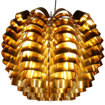 Pendant lamp / metal / contemporary / gold-colored