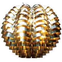 Pendant lamp / metal / contemporary / gold-colored