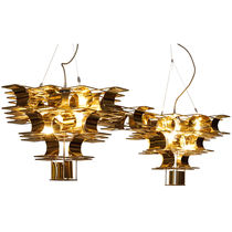 Pendant lamp / metal / contemporary / gold-colored