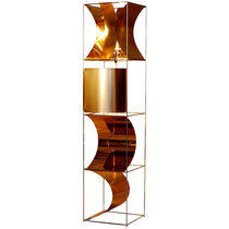 Contemporary light column / metal / LED...