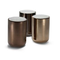 Contemporary side table / ceramic / marble...