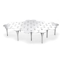 Contemporary coffee table / stainless steel...