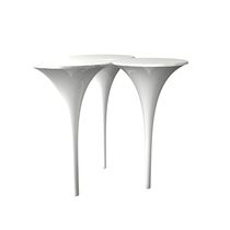 Contemporary side table / lacquered steel...