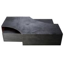 Contemporary coffee table / steel / black