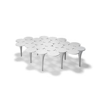 Contemporary coffee table / lacquered steel...