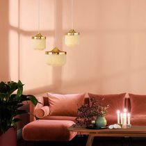 Pendant lamp / polished brass / viscose...