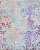 Contemporary rug / floral pattern / silk...