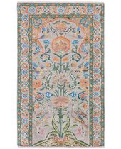 Classic rug / floral pattern / wool / silk