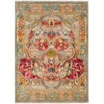 Traditional rug / floral pattern / wool...